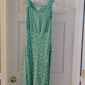 Ann Taylor loft Green floral sundress